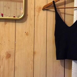 3 FOR $15 DEAL / Black Ribbed Knit Tank Womens Size Small Summer - PVBUNDLE
